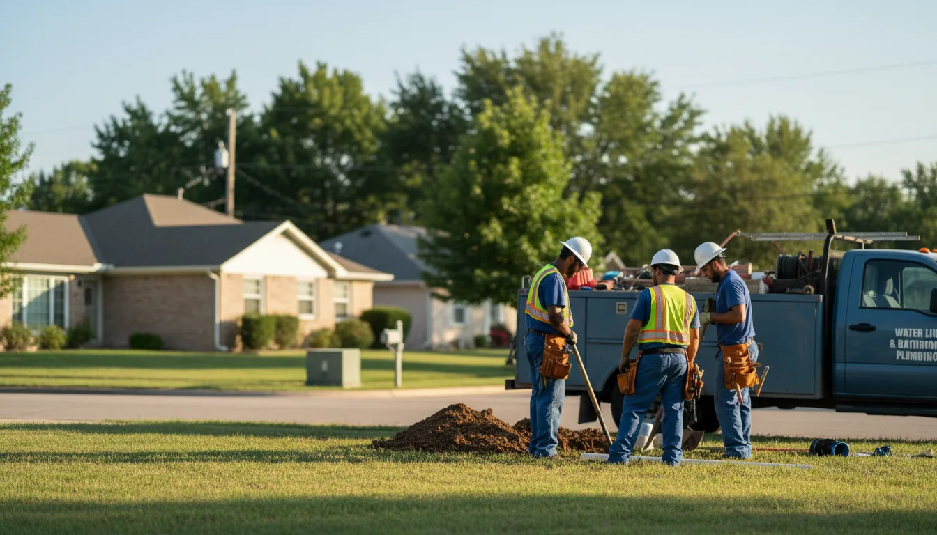 Residential water line and bathroom plumbing service in Arizona City, AZ